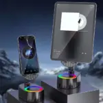 2025 Upgraded Cell Phone Stand with Induction Speaker/Power Bank/Atmosphere Light