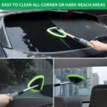 Car Windshield Cleaning Tool with Extendable Handle - Image 2