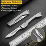 Folding Scalpel Knife with 10pcs Replaceable Blades - Image 7