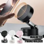 Foldable Dual-Sided Magnetic Vacuum Phone Mount